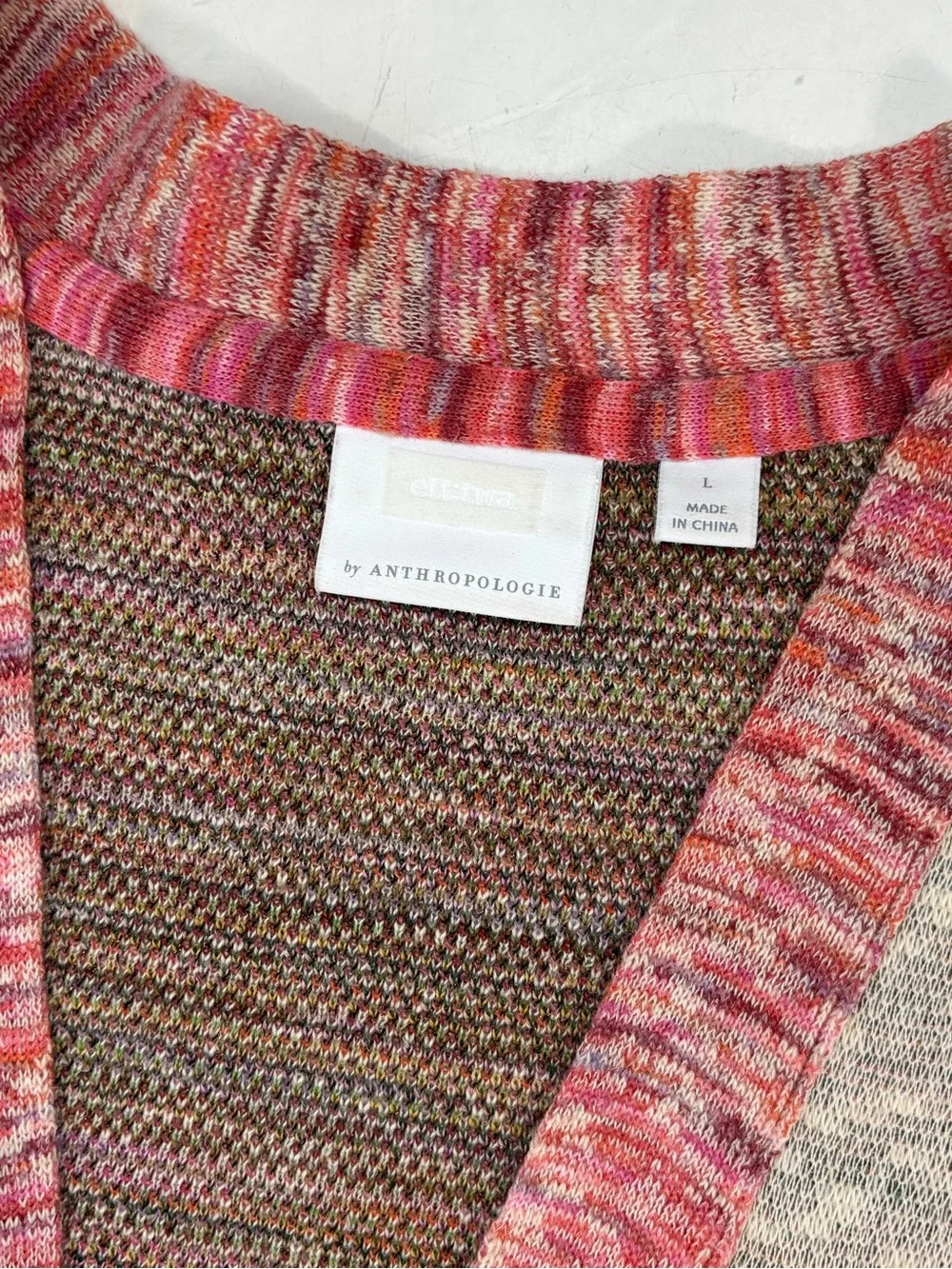 Anthropologie Ett:twa Size Large Landscape Intarsia Cardigan Boho Hippie Prairie - Picture 5 of 6